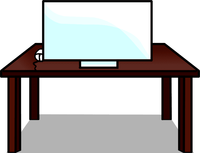 Modern Office Desk Setup with Minimalist Design PNG