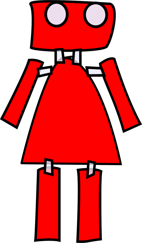 Creative Red Robot Figure PNG