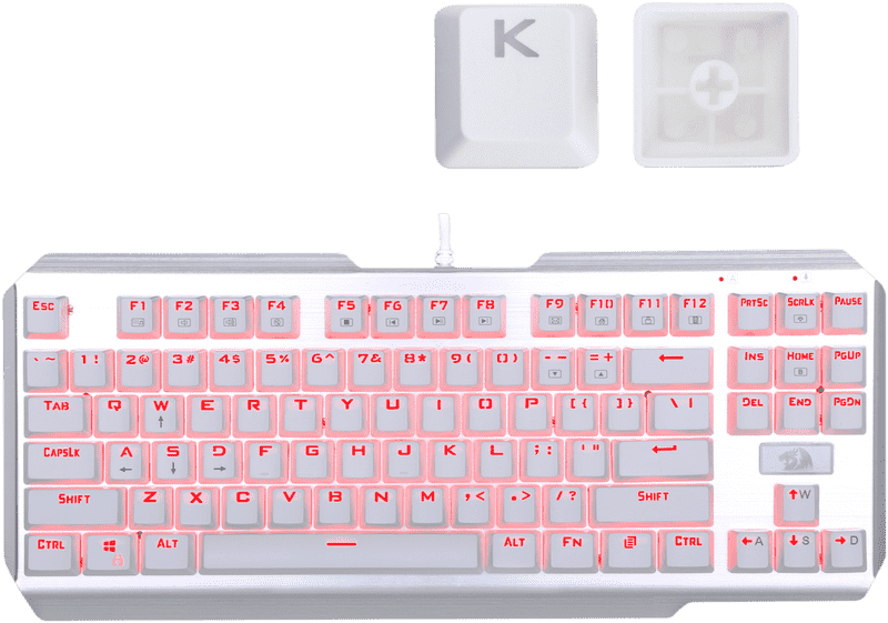 Illuminated Mechanical Keyboard with Custom Keycap PNG