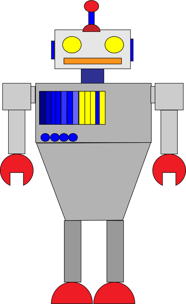 Colorful Retro Robot Explorer PNG