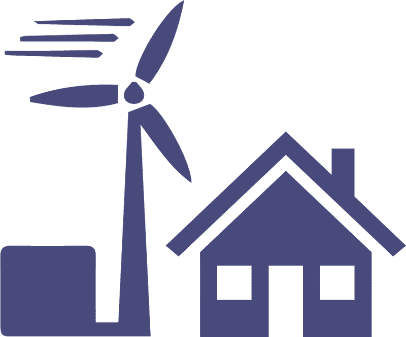 Wind Turbine Bringing Clean Energy Home PNG