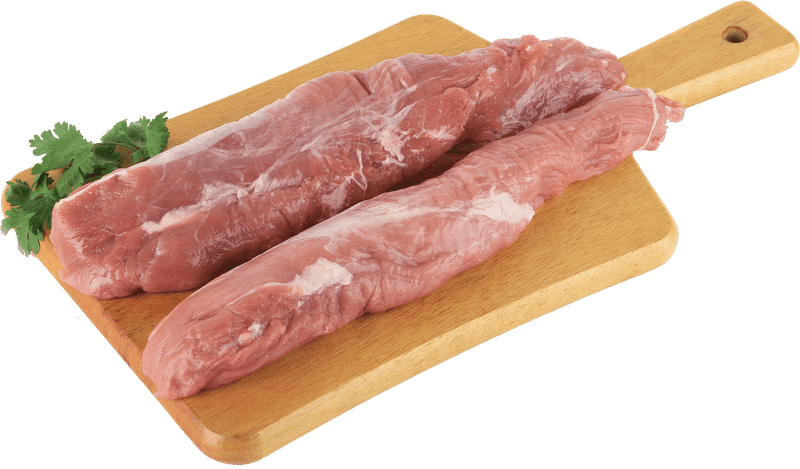 Fresh Meat Cuts on a Wooden Board PNG