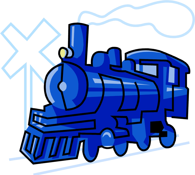 Blue Express The Whimsical Train Journey PNG