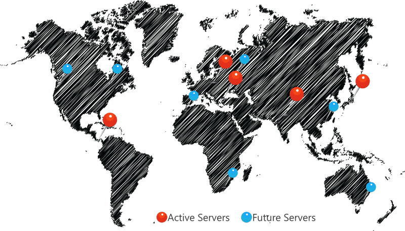 Global Server Activity Map Active and Future Servers PNG