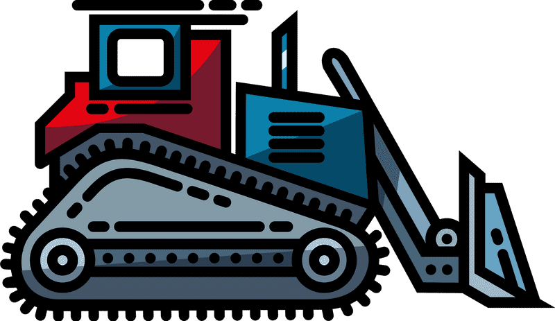 Powerful Bulldozer for Heavy-Duty Tasks PNG