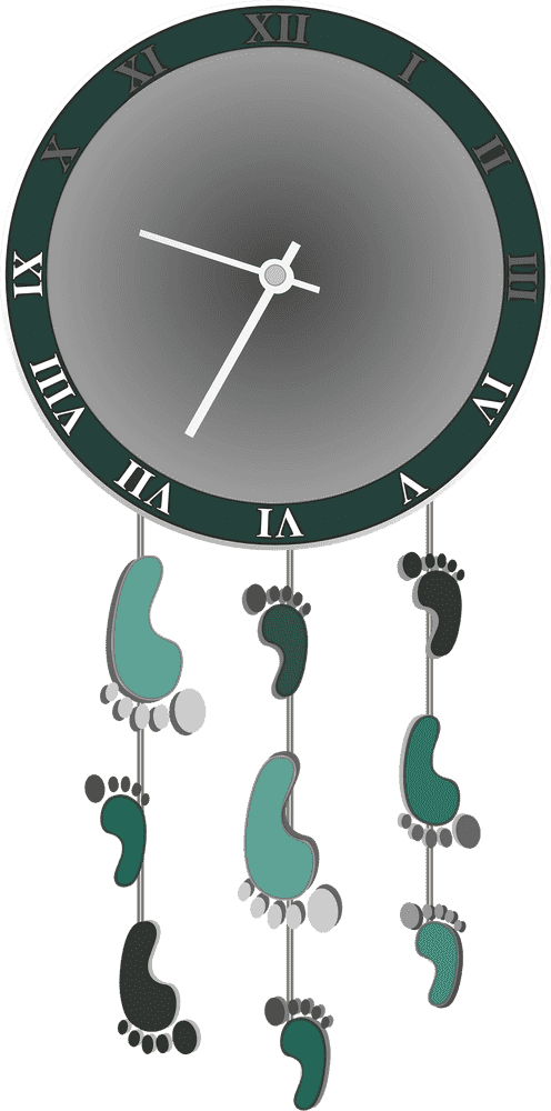 Footprint Clock A Journey Through Time PNG