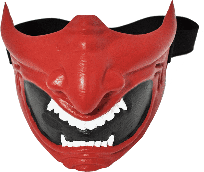 Creative Welding Mask with Fiendish Design PNG