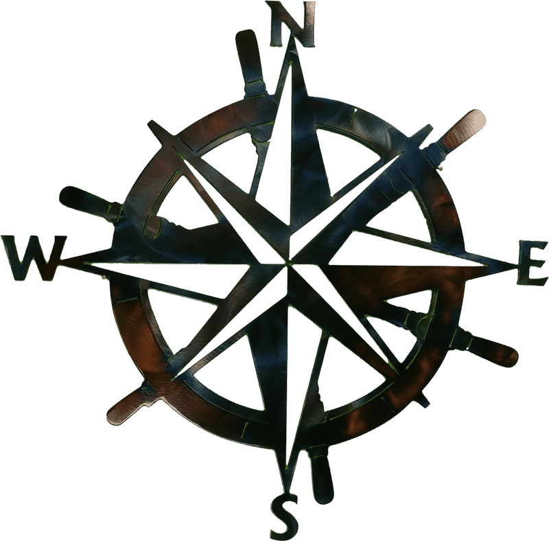 Elegant Compass Rose of Direction and Discovery PNG