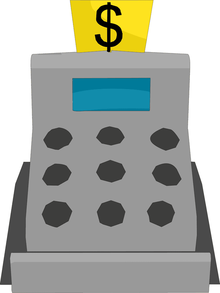 Modern Cash Register for Retail Shopping PNG