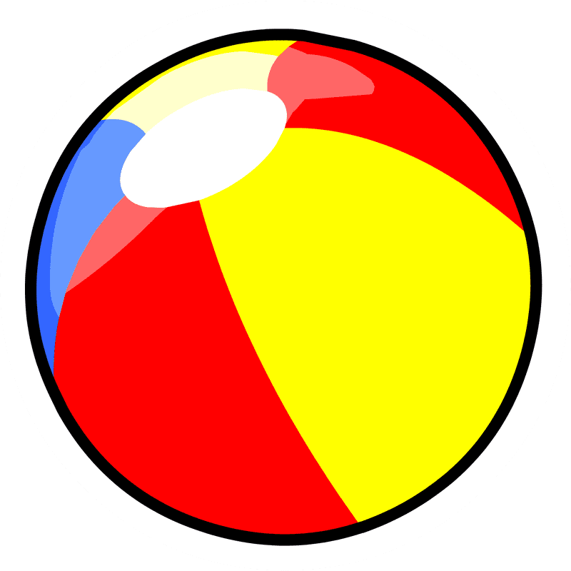 Colorful Beach Ball Fun PNG