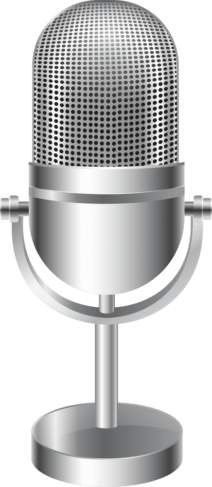 Classic Silver Microphone Stand for Smooth Sound PNG