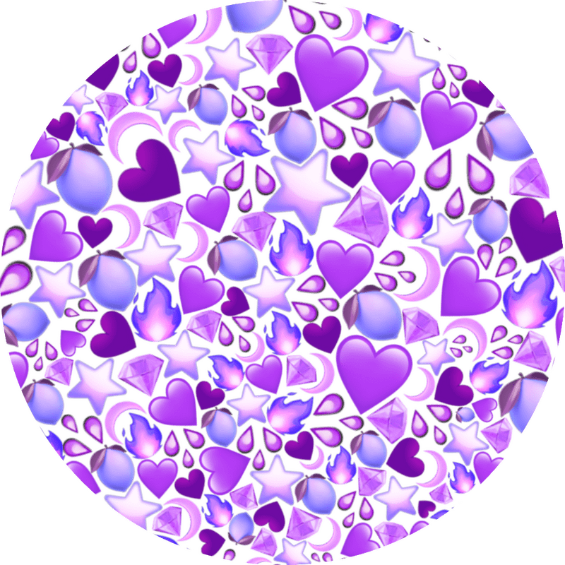 Whimsical Pattern of Purple Grapes and Stars PNG