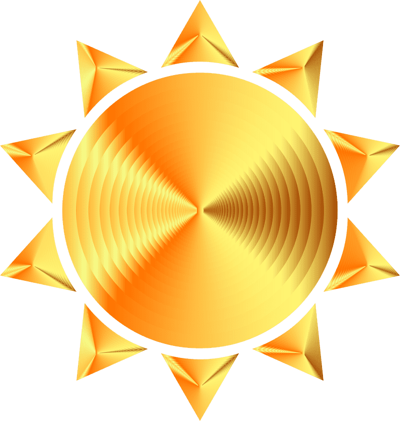 Golden Radiance GP Icon Design PNG