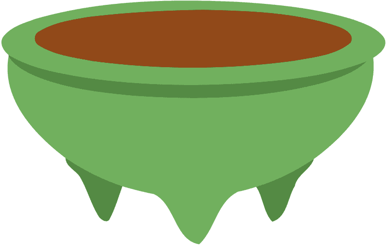 Stylish Green Plant Pot with Unique Legs PNG