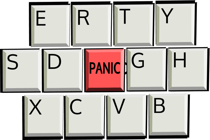 Keyboard Keys The Panic Button PNG