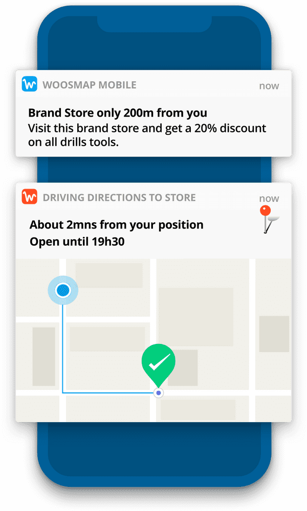 Targeted Directions to Nearby Discount Store PNG