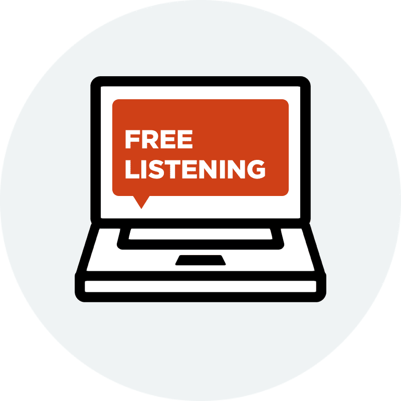 Laptop for Free Listening Services PNG