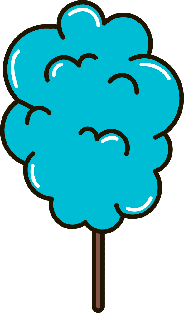 Sweet Fluffy Cotton Candy Delight PNG