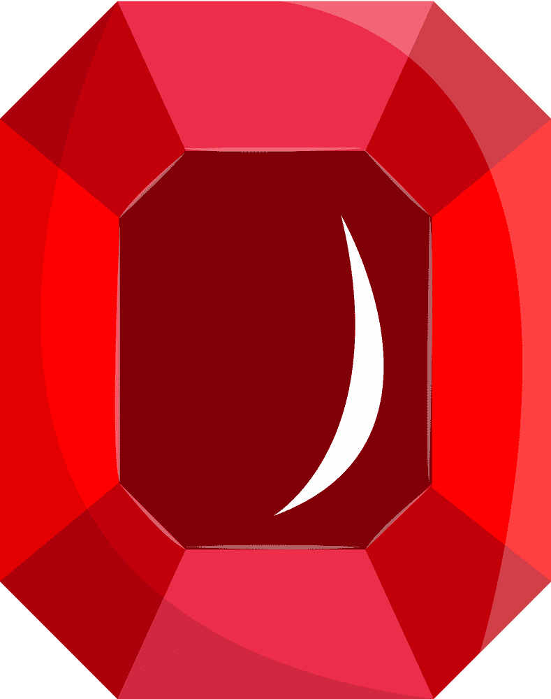 Vibrant Red Gemstone Radiance PNG