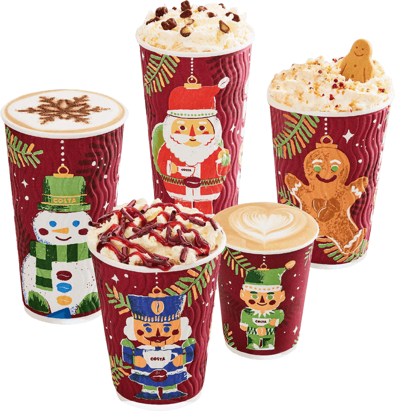 Festive Coffee Cup Collection for the Holidays PNG