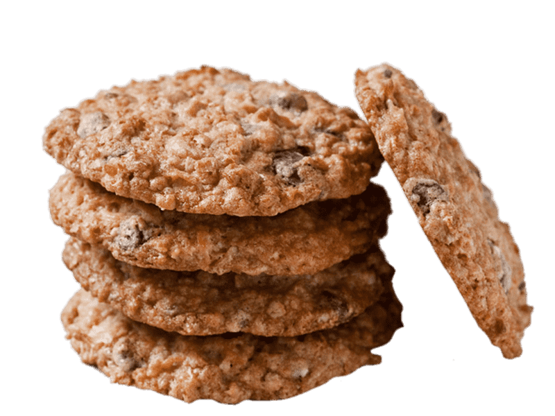 Delicious Oatmeal Chocolate Chip Cookies Stack PNG