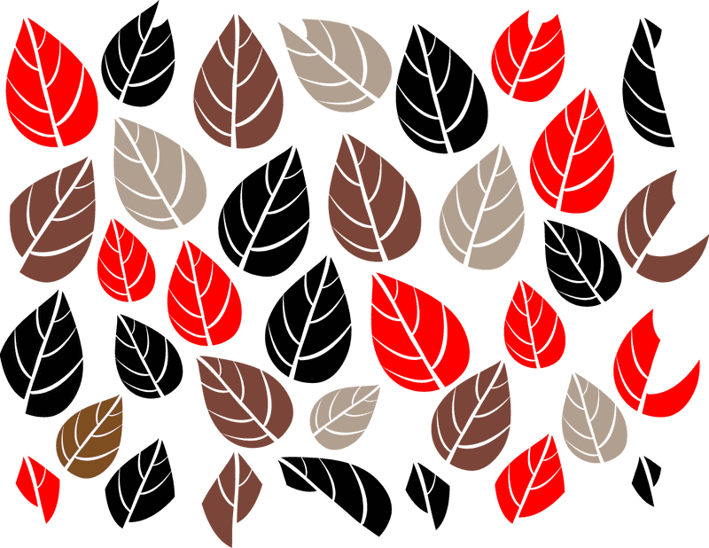 Autumn's Vibrant Leaf Palette PNG