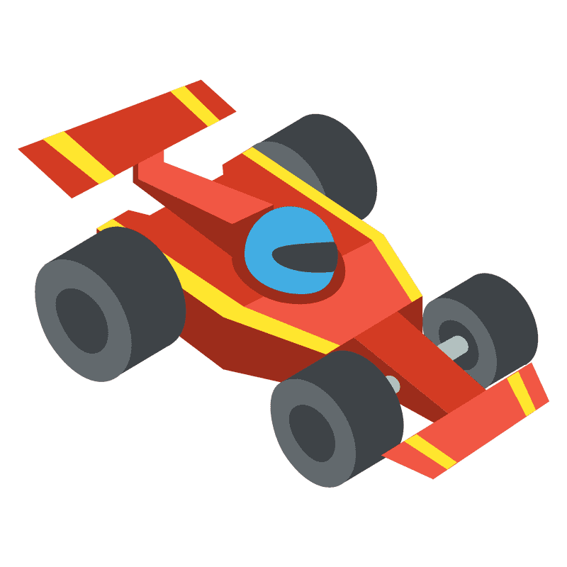 Dynamic Red Race Car in Action PNG