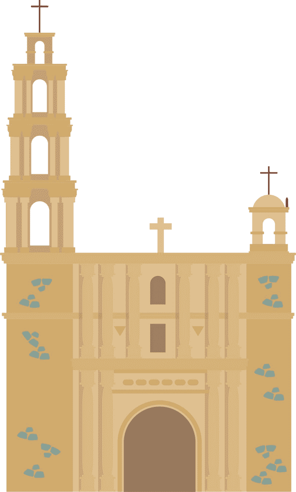 Historic Cathedral with Majestic Towers PNG