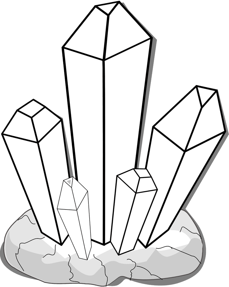 Radiant Quartz Crystal Cluster Formation PNG
