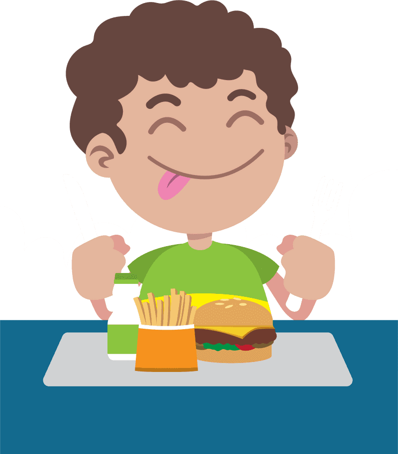 Delicious Food Delight A Happy Meal Moment PNG
