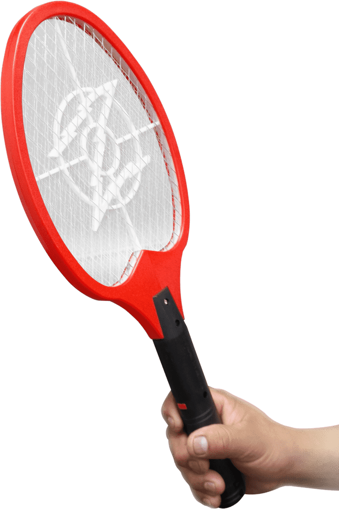 Red Tennis Racket with Unique Design PNG