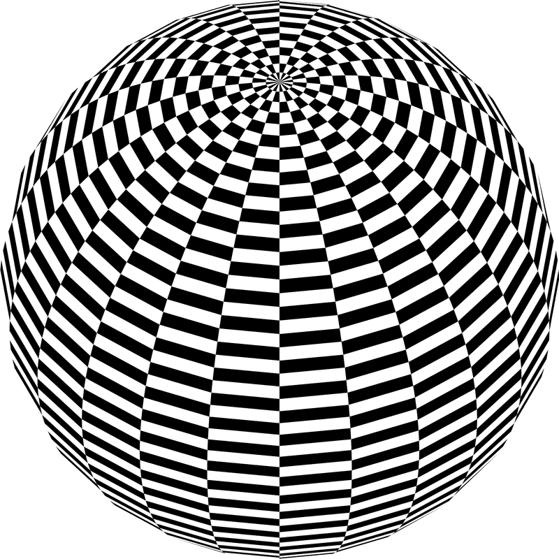 Dynamic Chessboard Patterns in 3D Sphere PNG