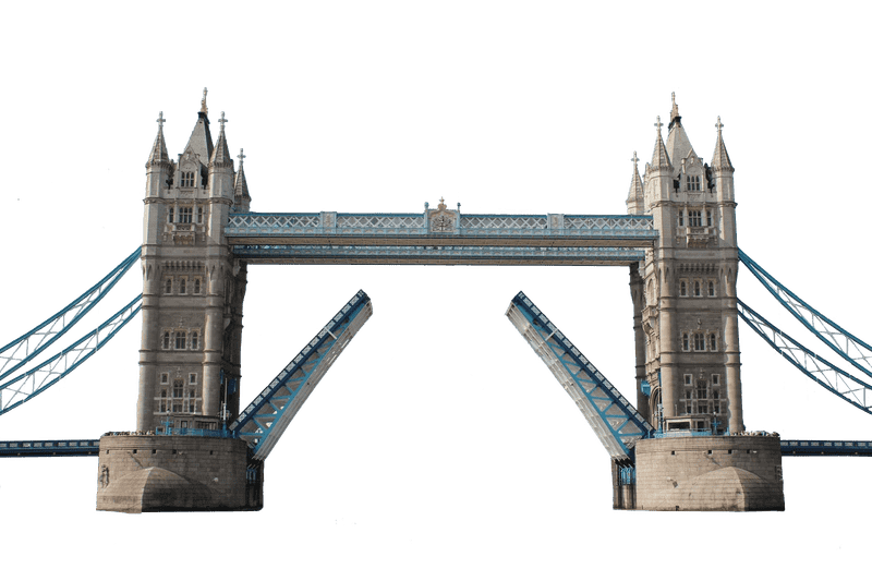 Majestic Lifted Bridge of London PNG