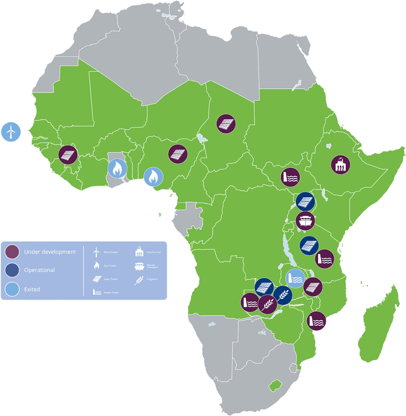 African Infrastructure Development Project Map PNG