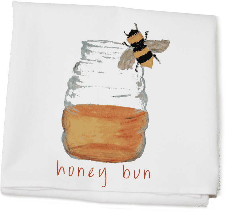 Honey Jar with a Buzzing Companion PNG