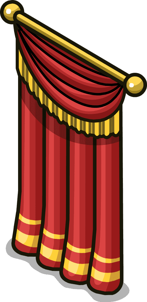 Elegant Red Curtains for Concert Stage PNG