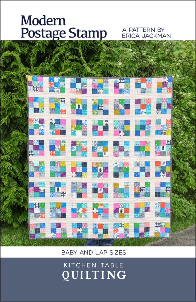 Modern Postage Stamp Quilt Blanket Design PNG