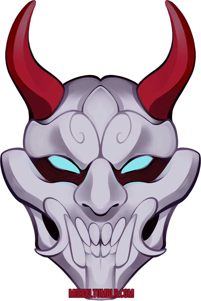 Bloodthirsty Demon Mask of Shadows PNG