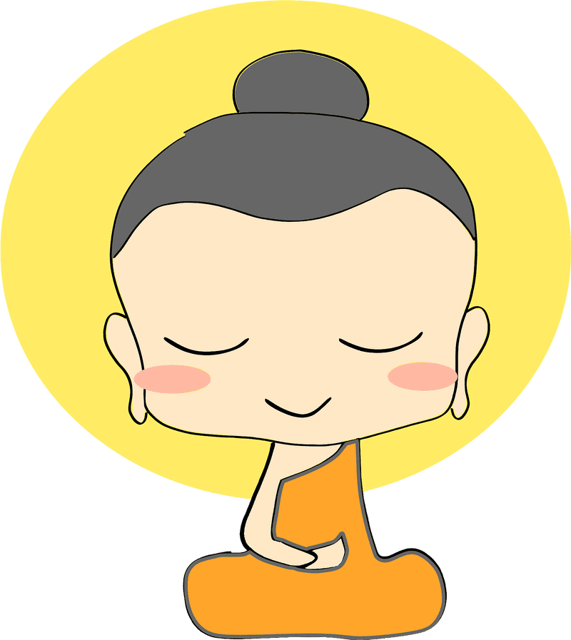 Serene Buddha in Enlightenment PNG