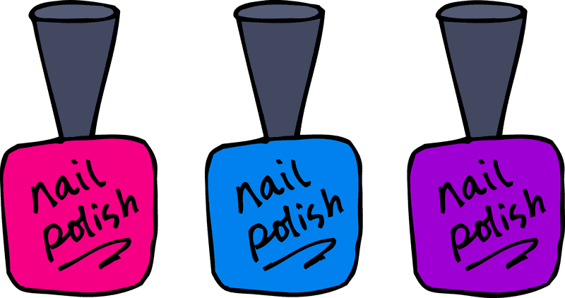 Vibrant Nail Polish Collection in Bold Colors PNG