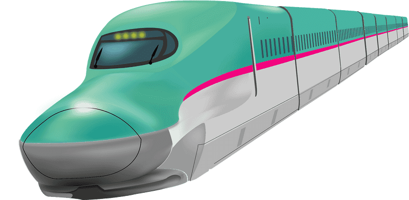 High-Speed Train in Vibrant Colors PNG