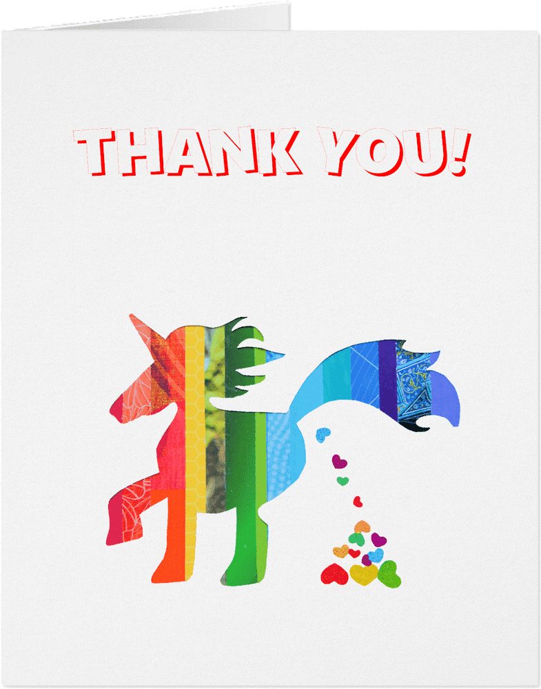 Poop-acular Rainbow Unicorn Thank You! PNG