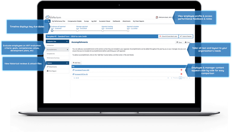 Comprehensive Employee Performance Review Laptop Tool PNG