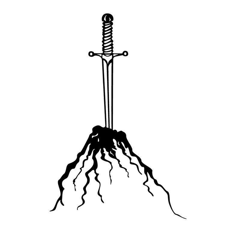 Jade Stone Sword in the Stone PNG