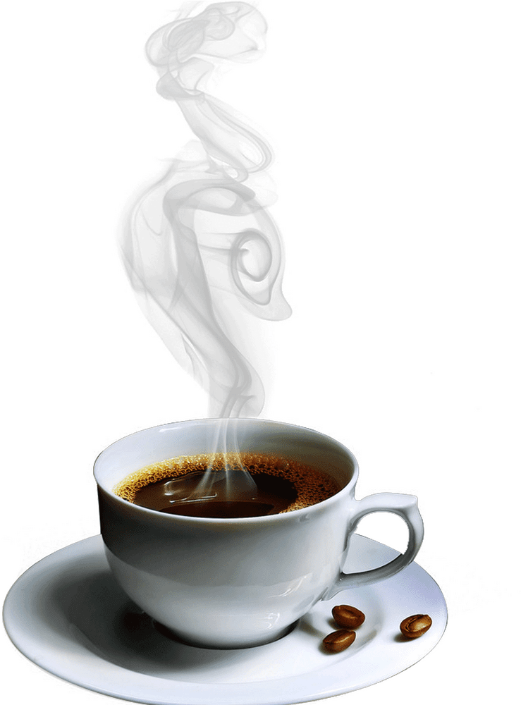 Whimsical Coffee Dreams in a Cup PNG