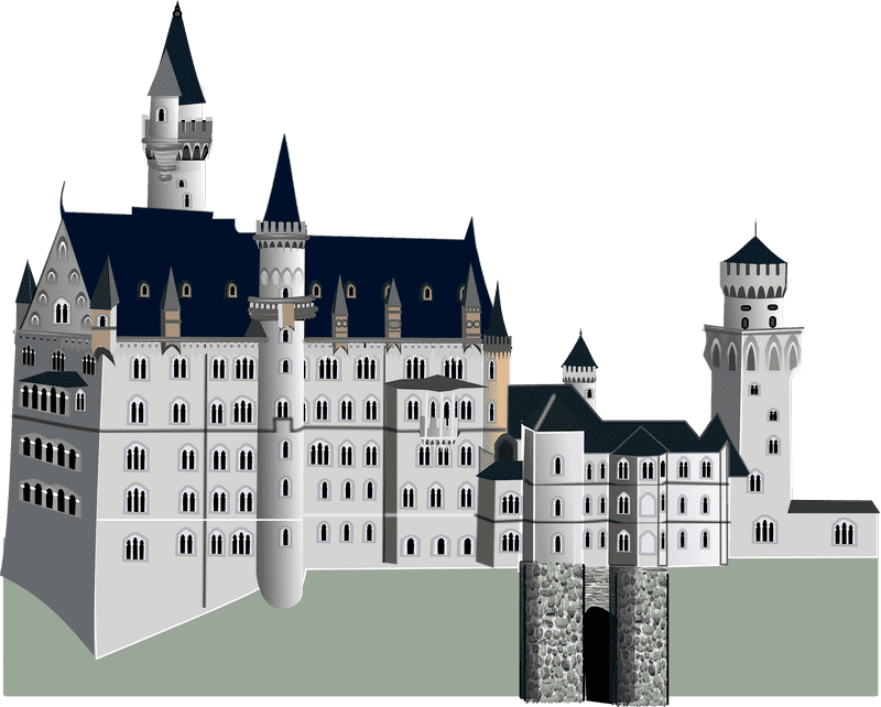 Majestic Fantasy Castle on the Hill PNG