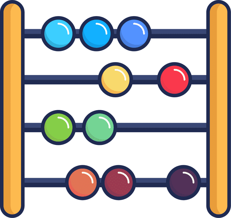 Colorful Abacus for Fun Learning PNG