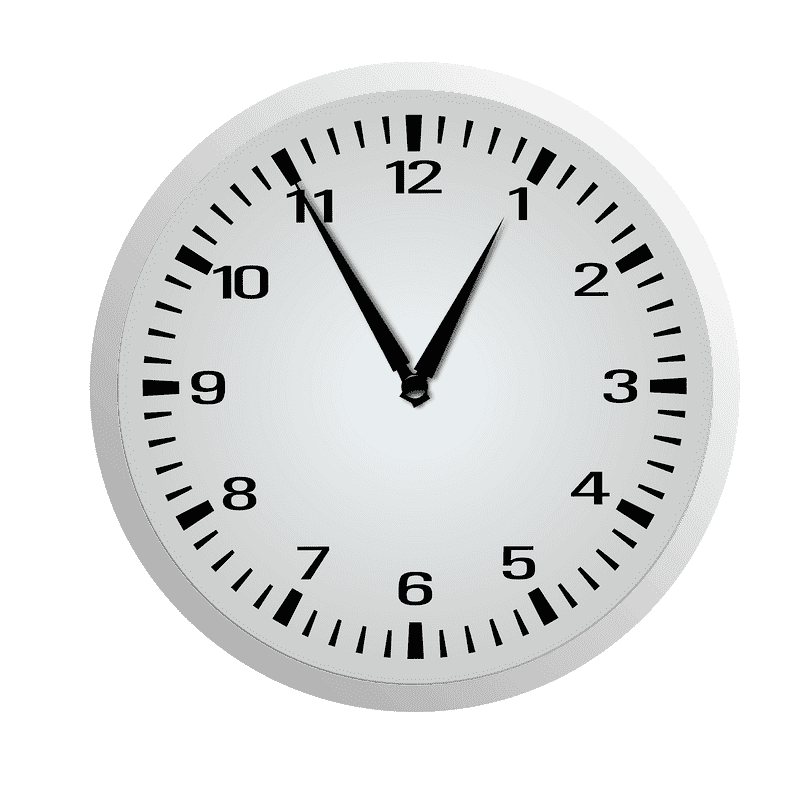 Classic Wall Clock Design with Minimalist Aesthetic PNG