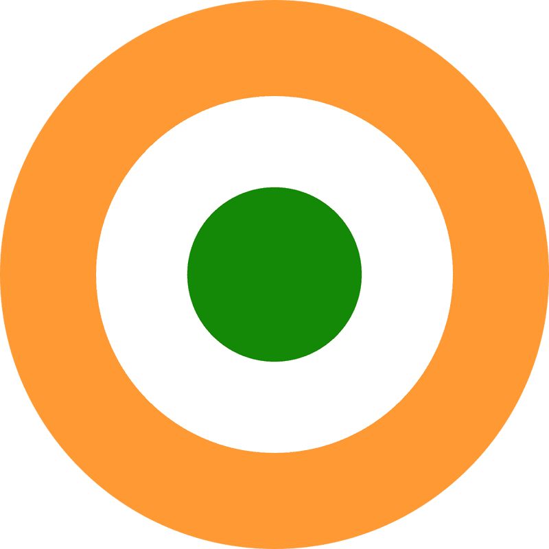 Air Force Emblem with Central Green Design PNG