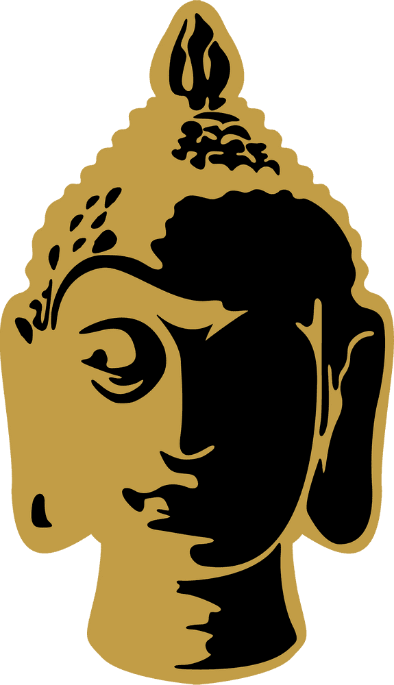Golden Serenity The Buddha's Calm Presence PNG